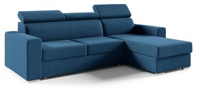 Rohová rozkladacia sedacia súprava ADELA Tmavo sivá I Pravá