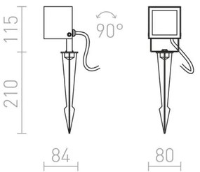 RED - Design Rendl - R12025 - LED Vonkajšie svietidlo BORA LED/6W/230V IP54
