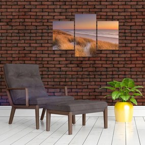 Obraz - Pláž pri západe slnka (90x60 cm)