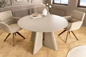 Okrúhly jedálenský stôl Yenibeth 120 cm sivo-béžový