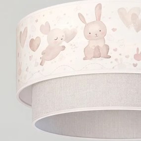 BRILAGI- LED detský luster na lanku BOBO 1xE27/60W/230V pr.40 cm krémová/sivá/kráľovská modrá