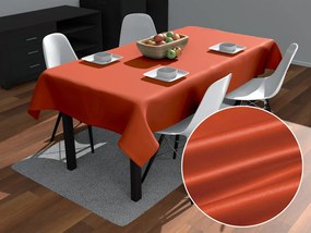 Biante Saténový obdĺžnikový obrus polyesterový Satén LUX-045 Tehlovo červený 120x180 cm