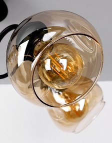 Candellux Čierno-zlaté stropné svietidlo Unica pre žiarovku 5x E27 35-00897