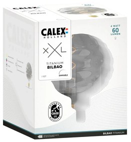 Calex Bilbao LED žiarovka E27 4W dim 1 800 K titán