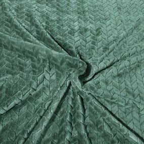 Príjemne mäkká deka mätovo zelenej farby