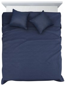 SADA PREHOZ NA POSTEĽ + OBLIEČKA NA VANKÚŠ BONI4 200X220 CM, 2 KS 40X40 CM TMAVOMODRÁ