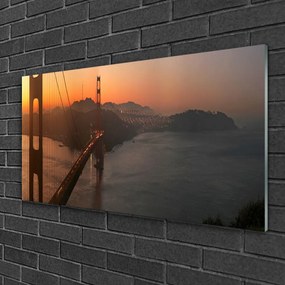 Obraz na skle Most architektúra 100x50 cm