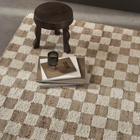 Ferm Living Koberec Check Wool Jute 140 x 200 cm