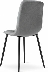 Sivá stolička LIBRA PLATINUM GREY s čiernymi nohami