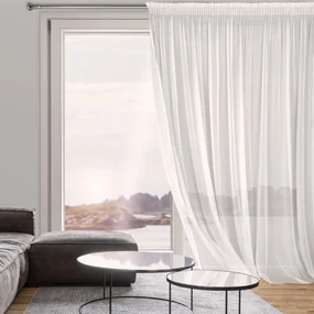ZÁCLONA NA PÁSKE TAMINA 350X270 CM BIELA