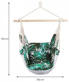 Hojdacie závesné kreslo SPRINGOS HM049 - zelené