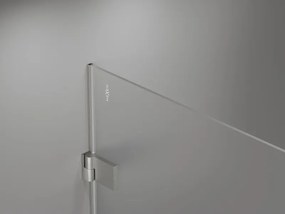 Mexen Lunar-B, výklopný sprchový kút ľavý 90 x 70 cm, 8mm číre sklo, oceľový profil, 832-090-070-97-00-L