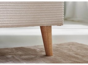 Béžová čalúnená dvojlôžková posteľ bez roštu 140x200 cm Wicki – Meise Möbel