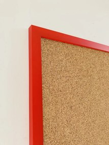 Toptabule.sk  Kombinovaná tabuľa čierna v červenom drevenom ráme COLOR 60x40 cm