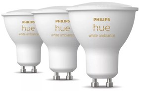LED žiarovky v súprave 3 ks GU10, 4 W White ambiance – Philips Hue