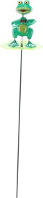 OZDOBA NA VRCH Kvetináča / do záhrady – Žaba 11 cm / 50 cm *5313