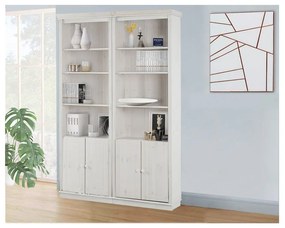 Biela knižnica z borovicového dreva 148x223 cm Anita – Støraa