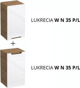 Comodo Doplnková kúpeľňová skrinka nízka Lukrecia W N 35 P/L