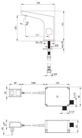 Deante BQH_029V -Bezdotyková umývadlová batéria s reguláciou HIACYNT 230/6V chróm