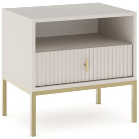 PROXIMA.store - Štýlový nočný stolík Marcos FARBA: biela, FARBA NÔH: čierna