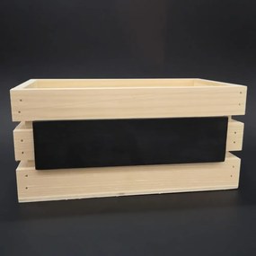 AMADEA Drevená debnička na bylinky z masívneho dreva s možnosťou popisu, 24x14x11,5 cm