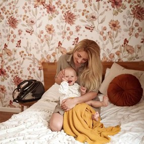 Tapeta jesenná lúka biela 280x100 cm