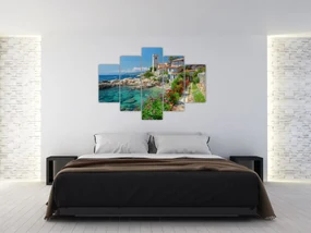 Obraz - Malebné pobrežie dediny (150x105 cm)