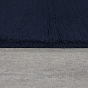 Flair Rugs, Kusový ručne tkaný koberec Tuscany Textured Wool Border Blue, 200x290, modrá, obývacia izba