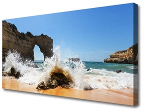 Obraz Canvas Pláž more vlny krajina 140x70 cm