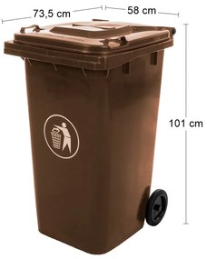 Popolnica Mulltonne 240 L - hnedá