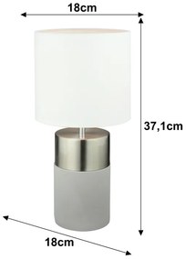 Biela stolná lampa QENNY TYP 19