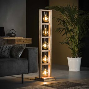 Stojaca lampa 82-55 Wooden Acacia frame - PRODUKT JE SKLADOM U NÁS - 1Ks - Komfort-nábytok