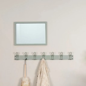 Sivozelený kovový nástenný vešiak 100 cm Miles – Spinder Design