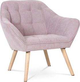 Relaxační křeslo ASPO — masiv, látka, růžová