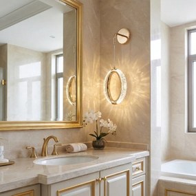 Toolight Toolight, LED nástenné svietidlo G175-W, zlatá lesklá, OSW-07819