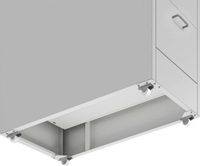 Kartotéková skrinka na kolieskach, kovová, 8 zásuviek, na dokumenty, sivá, 300x1100x600 mm: SARA V8