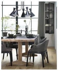 Svetlosivá vitrína z borovicového dreva 53x230 cm Basic – vtwonen