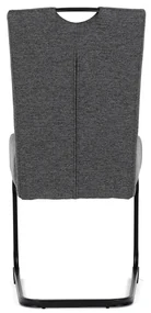 Autronic - Židle jídelní, taštičkové pružiny v sedáku, šedá látka, černý kov - DCL-E2008 GREY2