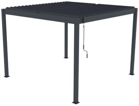 Hliníková bioklimatická pergola s lamelami BestBerg BBP-9G / 3 x 3 m / sivá