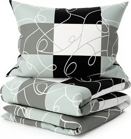 Bavlnené obliečky SQUARES BLEND sivé Rozmer obliečky: 70 x 90 cm | 140 x 200 cm