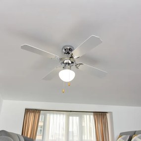 ZEVENTI - Stropný ventilátor NAVAGIO 1xE27/60W/230V čierna/biela