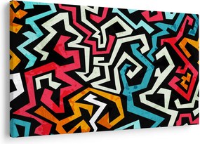 Obraz grafické abstrakcie (90x60 cm)
