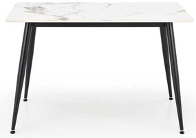Jedálenský stôl Webster 120 cm, mramor / čierna