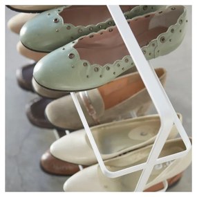 Biely kovový stojan na topánky Tower – YAMAZAKI