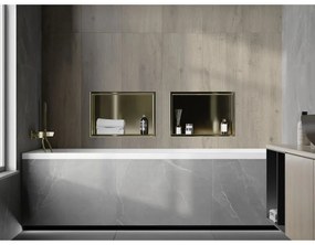 Mexen X-Wall-R, polička na zapustenie na obklad s golierom 45 x 30 cm, zlatá lesklá, 1950453010