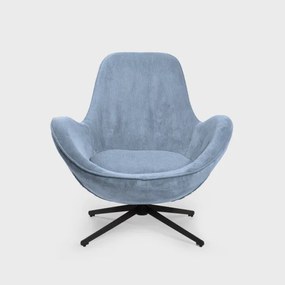 Kreslo LUNAIRE menčestrové, modré 710094