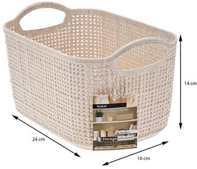 Úložný kôš Beige2, 16x14x24 cm