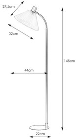 Markslöjd 108569 - Stojacia lampa MIRA 1xE27/40W/230V zlatá