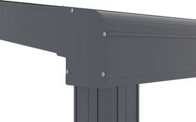 Hliníková pergola BestBerg PZ-12A / 12 m² / antracit/sivá