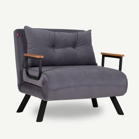 Rozkladacie kreslo Sando 60 cm šedé